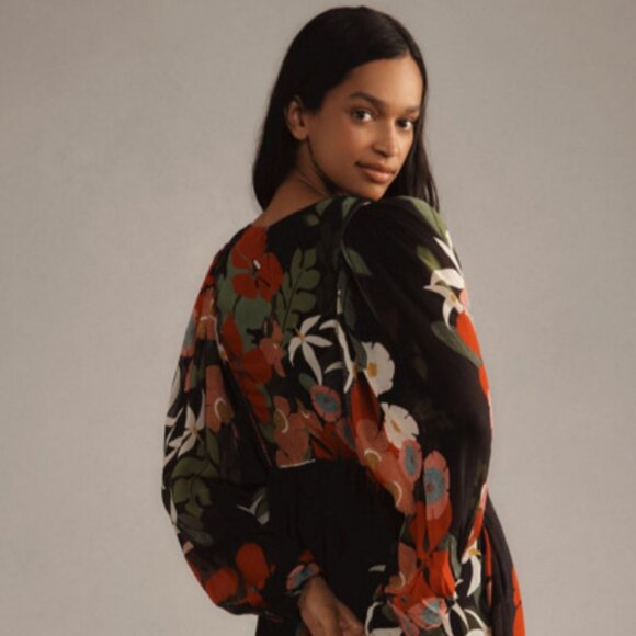 Farm Rio Floral Maxi Dress - L - NWT - Picture 4 of 6